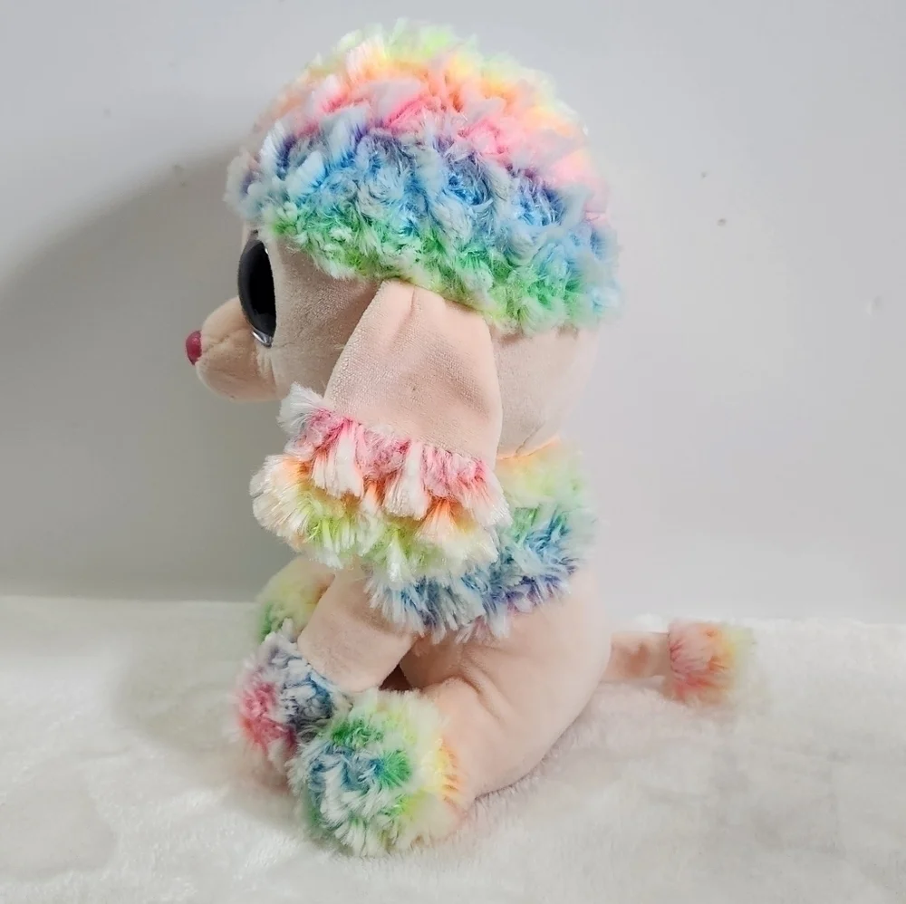 Ty Rainbow Beanie Boos Poodle Dog 10
